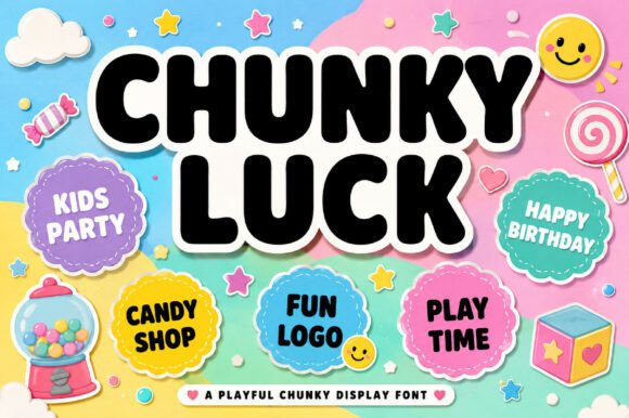 Chunky Luck: The Bold Display Font That Brings Retro Charm to Modern Design