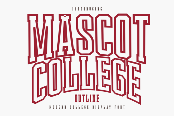 Mascot College Outline: The Varsity Spirit Typeface