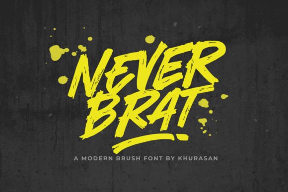 Never Brat: A Modern Brush Font with Character