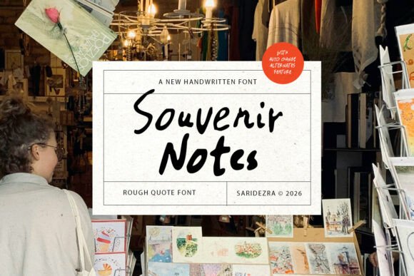 Souvenir Notes: The Handwritten Font with a Human Touch