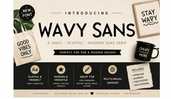 Wavy Sans: The Playful Font for Modern, Friendly Branding